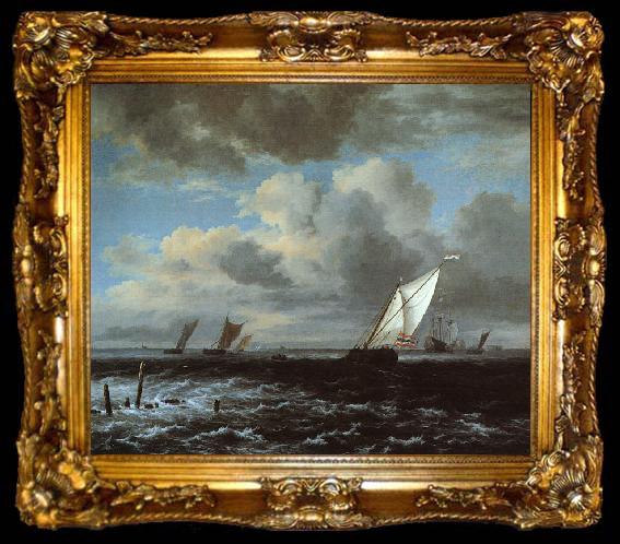 framed  Jacob van Ruisdael Rough Sea, ta009-2